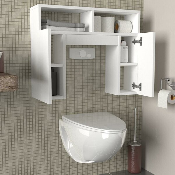 Dulap Organizator pentru Baie UnicUtil, 76 x 20 x 61 cm, Alb