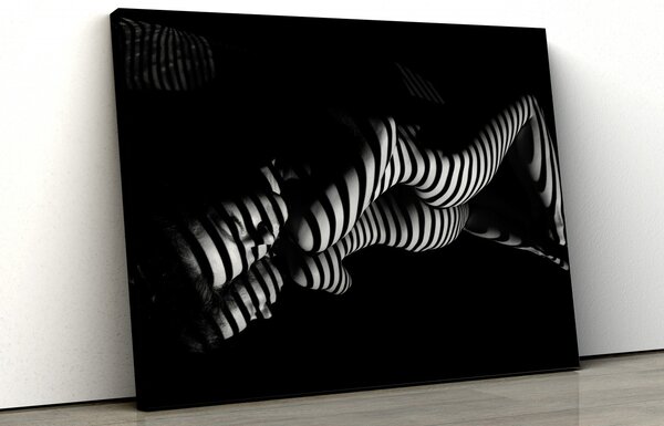 Tablou canvas "black and white lady"