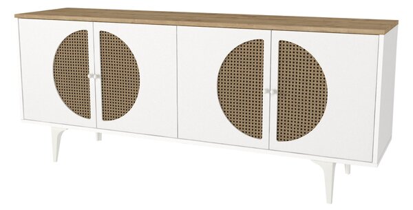 Comoda Elegant Harmony, 180 x 45 x 75, Alb-Natur, UUCOM02, UnicUtil