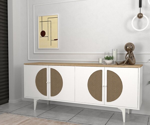 Comoda Elegant Harmony, 180 x 45 x 75, Alb-Natur, UUCOM02, UnicUtil