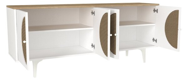 Comoda Elegant Harmony, 180 x 45 x 75, Alb-Natur, UUCOM02, UnicUtil