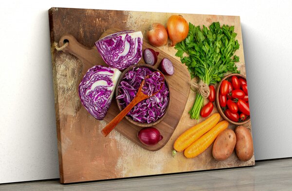 Tablou canvas "legume colorate"