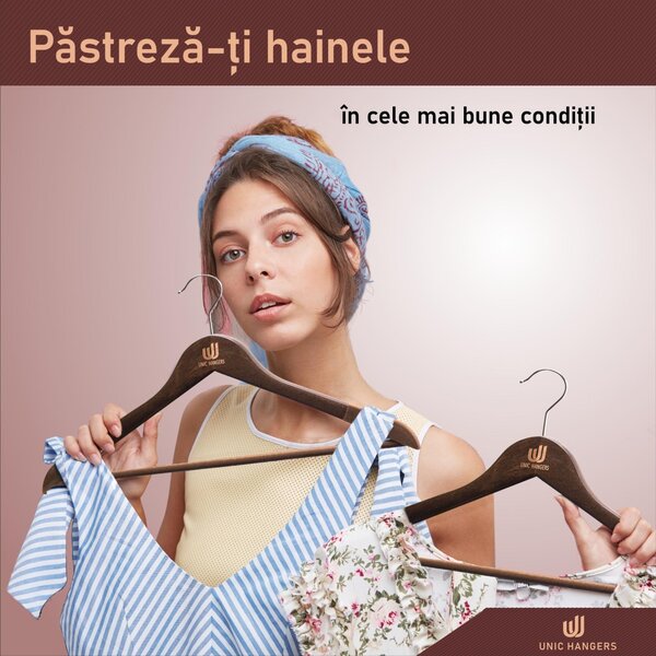 Umerase Tricouri din Lemn cu Margini de Catifea, Vintage, UUUM01, 1 bucata