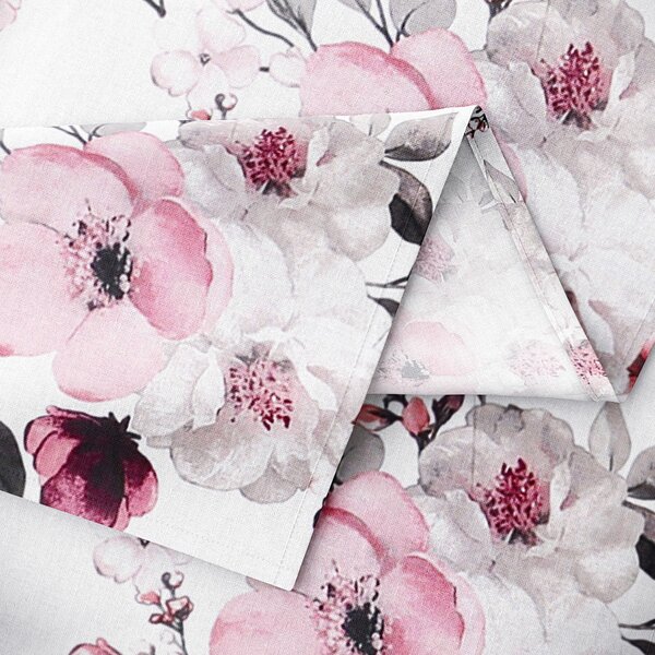 Goldea față de masă 100% bumbac - flori de cireș sakura 100 x 140 cm