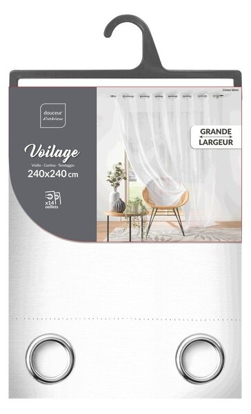 Perdea albă din voal 240x240 cm Lissea – douceur d'intérieur