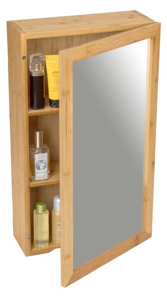 Dulap baie cu oglinda, 35 x 60 cm, bambus, WENKO
