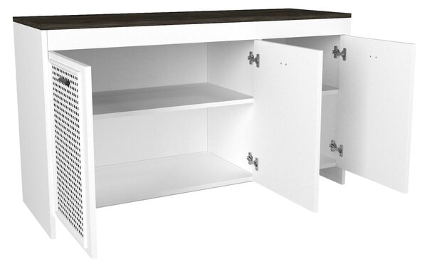 Comoda Televizor, Frame Cube, UnicUtil, 120 x 45 x 75 cm, Alb, UUCOM10