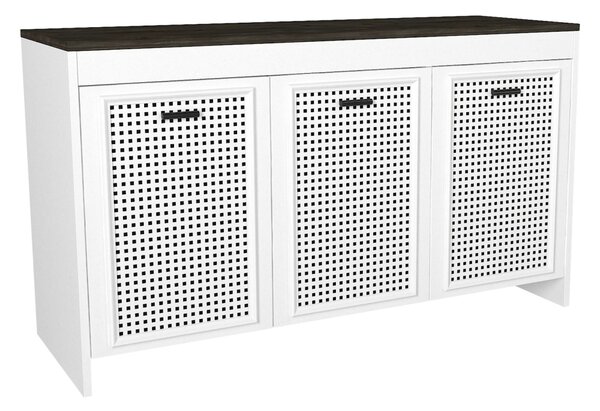 Comoda Televizor, Frame Cube, UnicUtil, 120 x 45 x 75 cm, Alb, UUCOM10