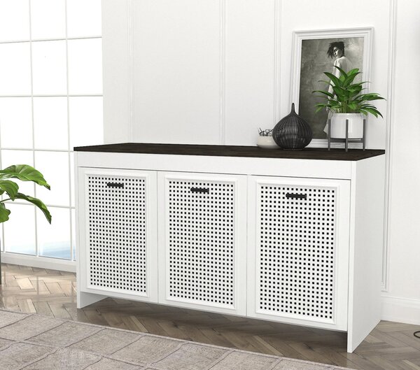 Comoda Televizor, Frame Cube, UnicUtil, 120 x 45 x 75 cm, Alb, UUCOM10