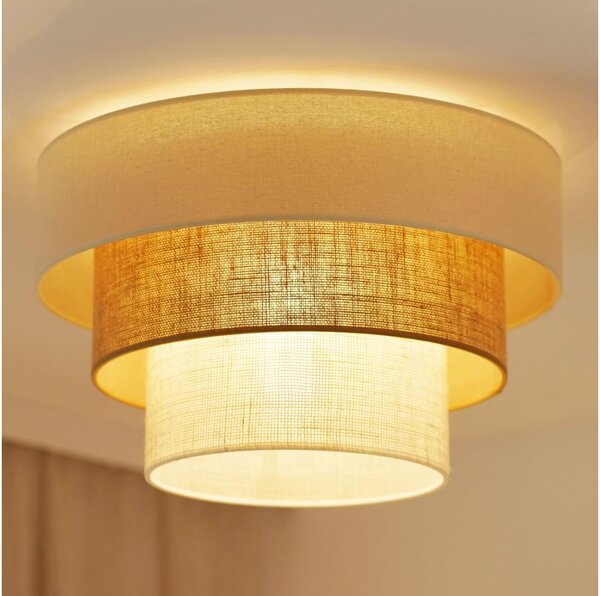 Brilagi Plafonier DENVER LUNETA 1xE27/15W/230V pr.45 bej/ maro/ crem