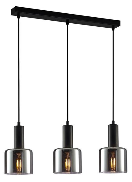 Lustră pe cablu SANTIA 3xE27/40W/230V negru ITALUX PND-65342-3-BK+SG
