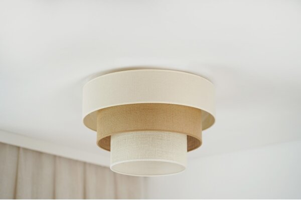 Brilagi Plafonier DENVER LUNETA 1xE27/15W/230V pr.45 bej/ maro/ crem