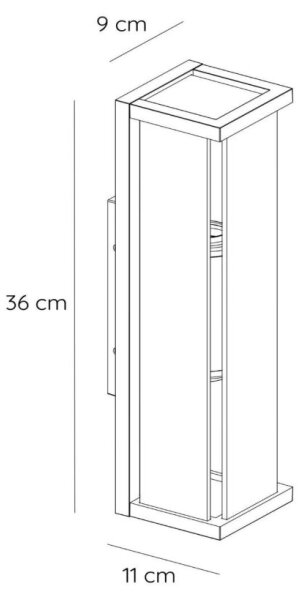 Aplică de exterior Lucide 27885/02/30 CLAIRE 2xE27/15W/230V IP54