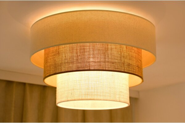 Brilagi Plafonier DENVER LUNETA 1xE27/15W/230V pr.45 bej/ maro/ crem
