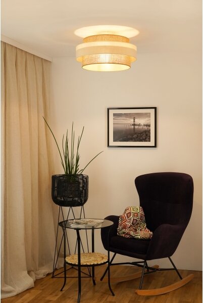 Lustră aplicată Brilagi SPACE LIGHT 1xE27/15W/230V d. 50 cm bej/crem