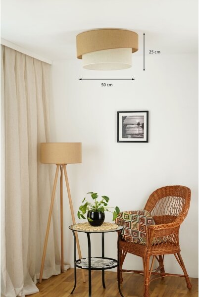 Brilagi - Lustr SHINE 1xE27/15W/230V pr. 50 cm bej/crem