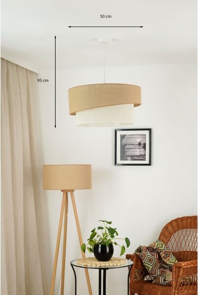 Brilagi - Lustr SHINE 1xE27/15W/230V, pr. 50 cm, bej/crem