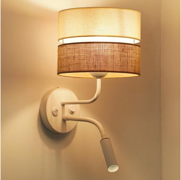 Brilagi - Lampă de perete ROYAL YUTE 1xE27/15W + 1xG9/6W bej/crem/ albă