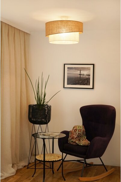 Brilagi - Lustr SHINE 1xE27/15W/230V pr. 50 cm bej/crem