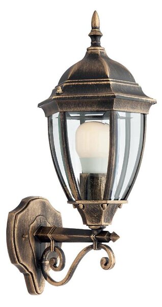 Lampă de perete de exterior Redo 9604 SEVILLA 1xE27/42W/230V IP44 auriu/patină