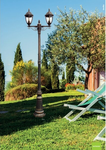 Lampă de exterior Redo 9609 SEVILLA 2xE27/42W/230V IP44 auriu/patină
