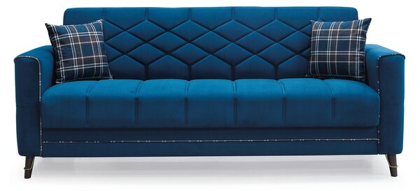 Canapea extensibila ALICE, 3 locuri, cu arcuri si lada pentru depozitare, 225x85x85 cm