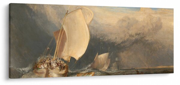 Tablou - William Turner, Fishing Boats with Hucksters Bargaining for Fish, reproducere (120x50 cm)