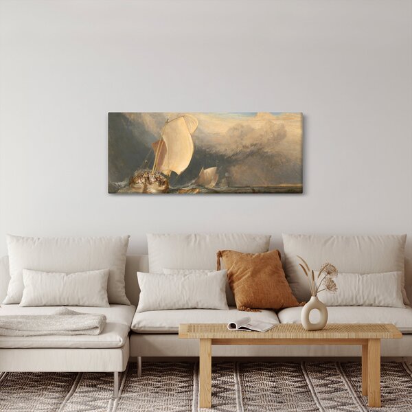 Tablou - William Turner, Fishing Boats with Hucksters Bargaining for Fish, reproducere (120x50 cm)