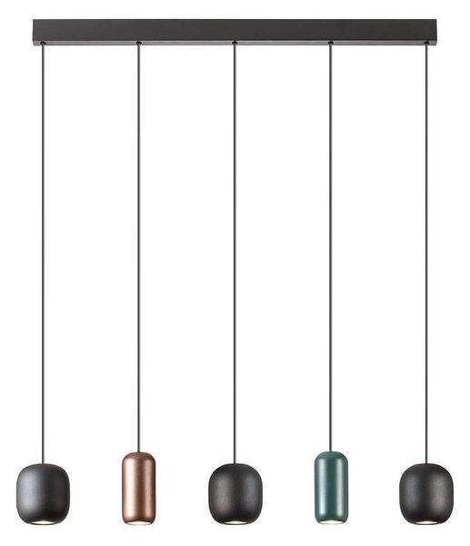 Lustră pe cablu Redo 01-3481 BOOM 5xGU10/10W/230V negru/verde/maro