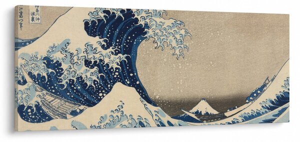 Tablou - Katsushika Hokusai, Under the Wave off Kanagawa, reproducere (120x50 cm)