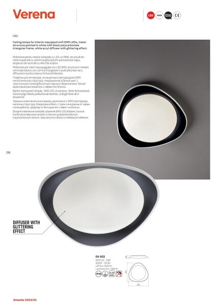 Plafonieră LED Redo 05-922 VERENA LED/24W/230V antracit