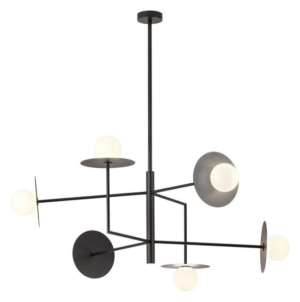 Lustră pe tijă Redo 01-2734 PLATO 6xG9/10W/230V negru