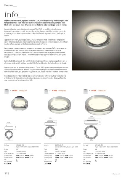 Plafonieră LED Redo 01-3589 SOLERA LED/24W/230V CRI 93 3000/4000K 35 cm