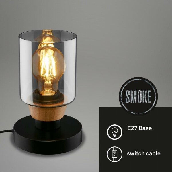 Lampă de masă Briloner 7486015 1xE27/10W/230V negru