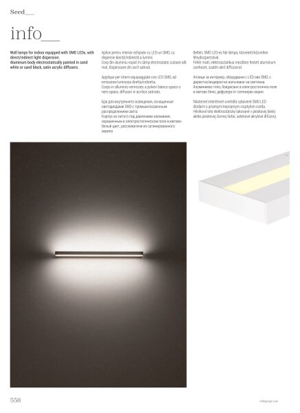 Aplică LED Redo 01-3555 SEED LED/30W/230V negru