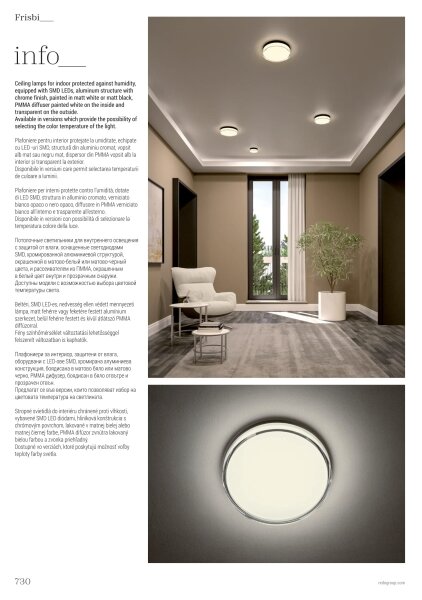 Plafonieră LED Redo 01-3725 FRISBI LED/8W/230V IP44 crom