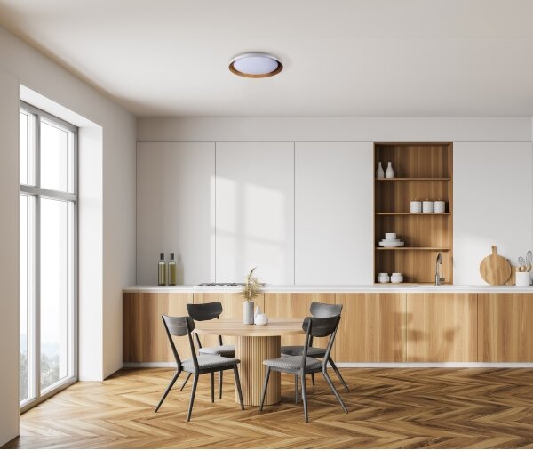 Plafonieră LED Kanlux 37317 NIFU LED/17,8W/230V d. 43 cm alb/maro