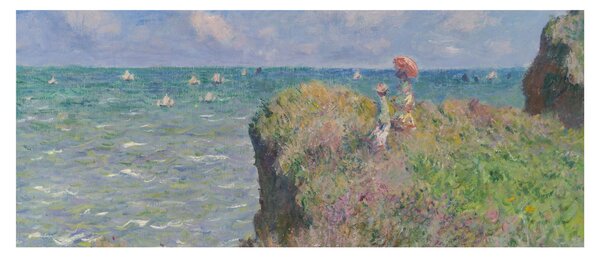 Tablou - Claude Monet, Cliff Walk at Pourville, reproducere (120x50 cm)