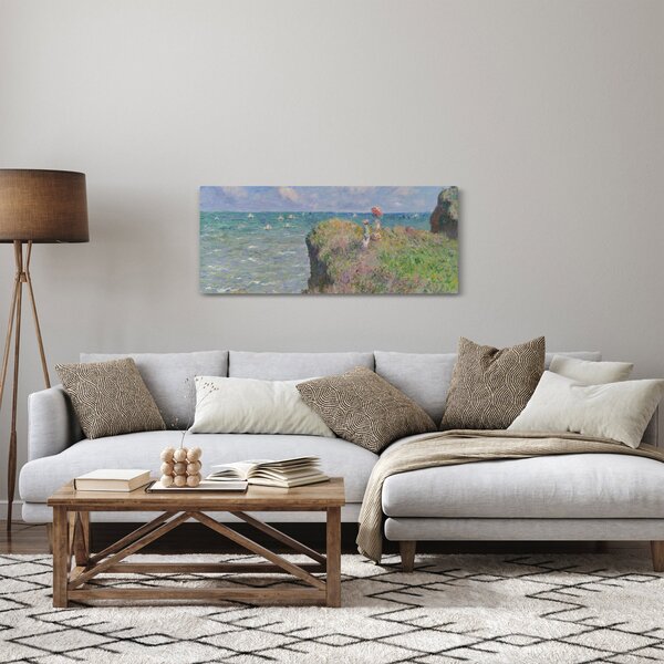 Tablou - Claude Monet, Cliff Walk at Pourville, reproducere (120x50 cm)