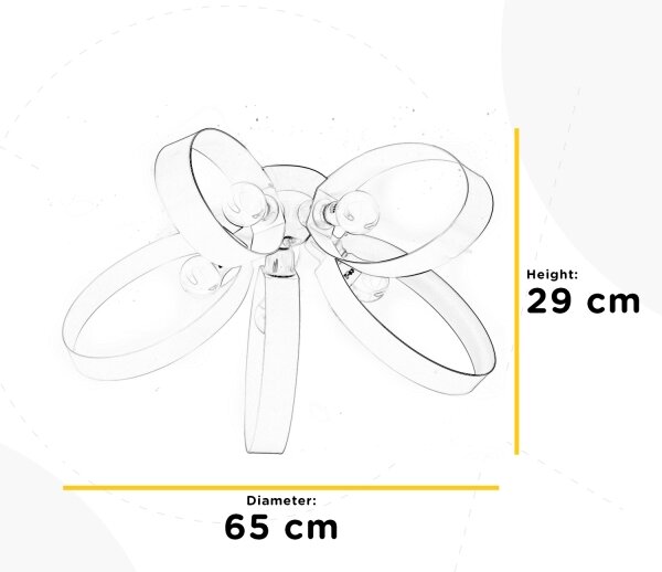 Plafonieră ONLI SERENA 5xE14/6W/230V alb