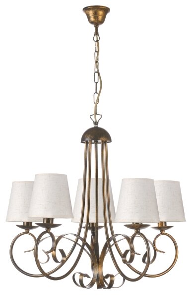 Lustră pe lanț ONLI POMPEI 5xE14/6W/230V bronz