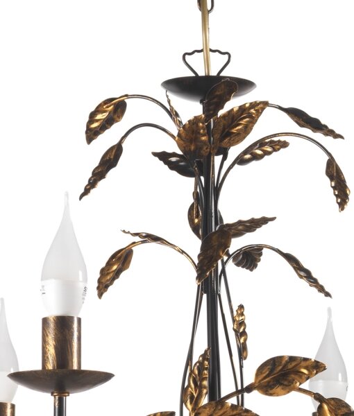 Lustră pe lanț ONLI COLLANA 6xE14/6W/230V bronz/auriu