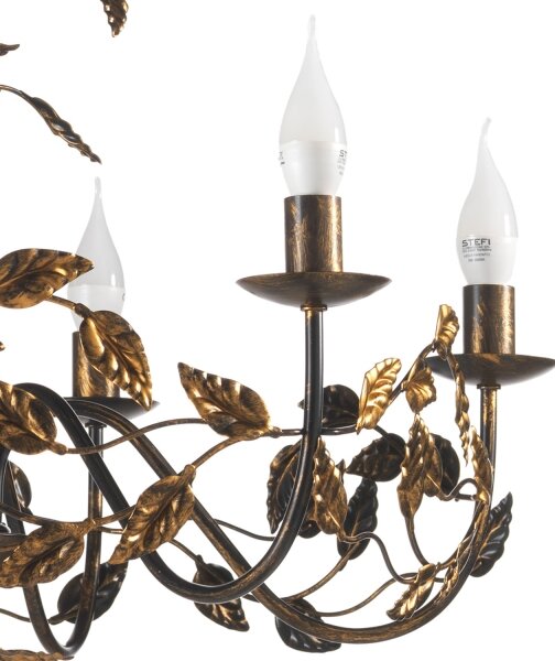 Lustră pe lanț ONLI COLLANA 6xE14/6W/230V bronz/auriu