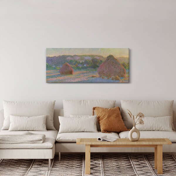 Tablou - Claude Monet, Stacks of Wheat (End of Summer) , reproducere (120x50 cm)