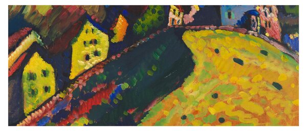 Tablou - Vasily Kandinsky, Houses at Murnau, reproducere (120x50 cm)