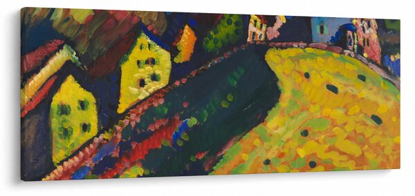 Tablou - Vasily Kandinsky, Houses at Murnau, reproducere (120x50 cm)