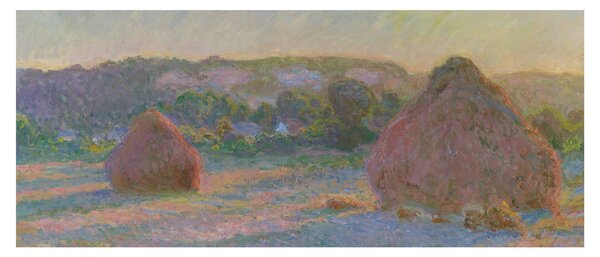 Tablou - Claude Monet, Stacks of Wheat (End of Summer) , reproducere (120x50 cm)