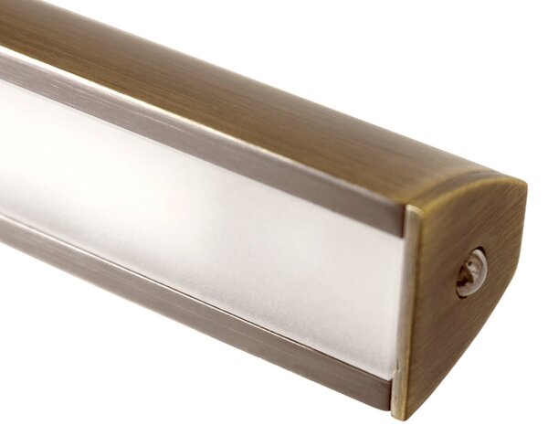 Steinhauer Aplică de perete LED Litho, bronz, metal, CCT, lățime 60 cm, reglabil, Bronz / Alamă Veche, Camera de zi / sufragerie, Metal, Perete unghiular