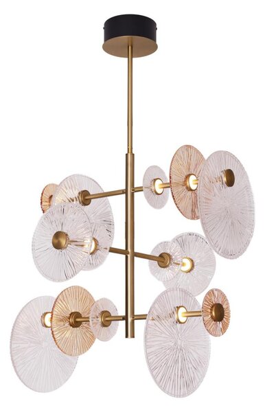 Lustră LED pe tijă MAXLIGHT P0541 ALLURE 14xLED/5W/230V d. 60 cm auriu