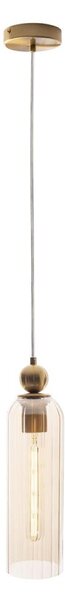 Lustră pe cablu MAXLIGHT P0510 CAMPANILA 1xE27/40W/230V d. 10 cm alamă/bej